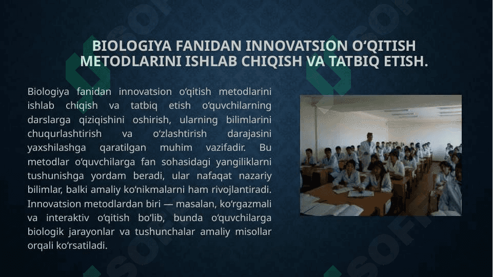 Biologiyadan mashgulotlarni rivojlantiruvchi talim texnologiyasi asosida loyihalashtirish 3