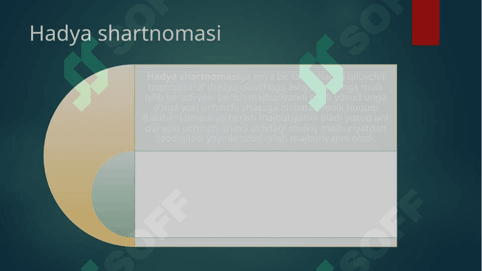 Hadya shartnomasi. Renta. 3