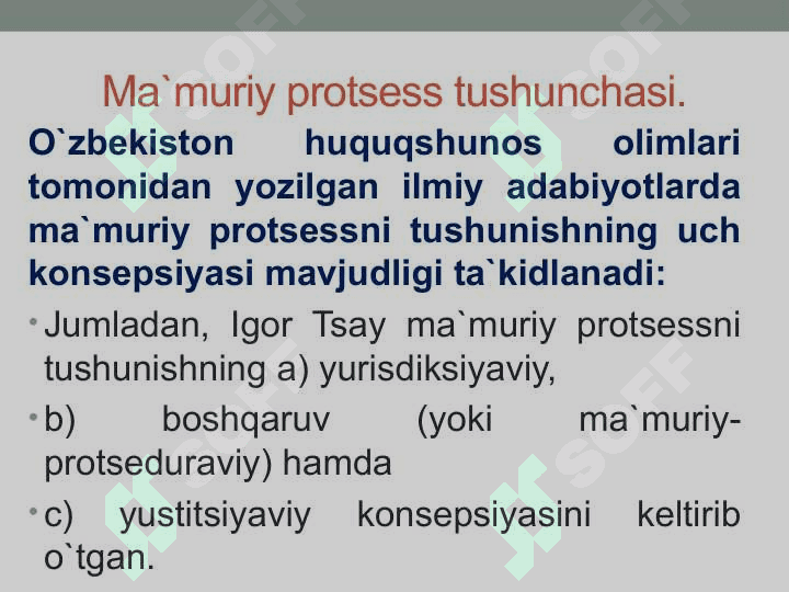 Maʼmuriy tartib-taomillar tushunchasi va tasnifi. Xorijiy mamlakatlar maʼmuriy tartib-taomillari toʼgʼrisidagi qonun hujjatlari. 5