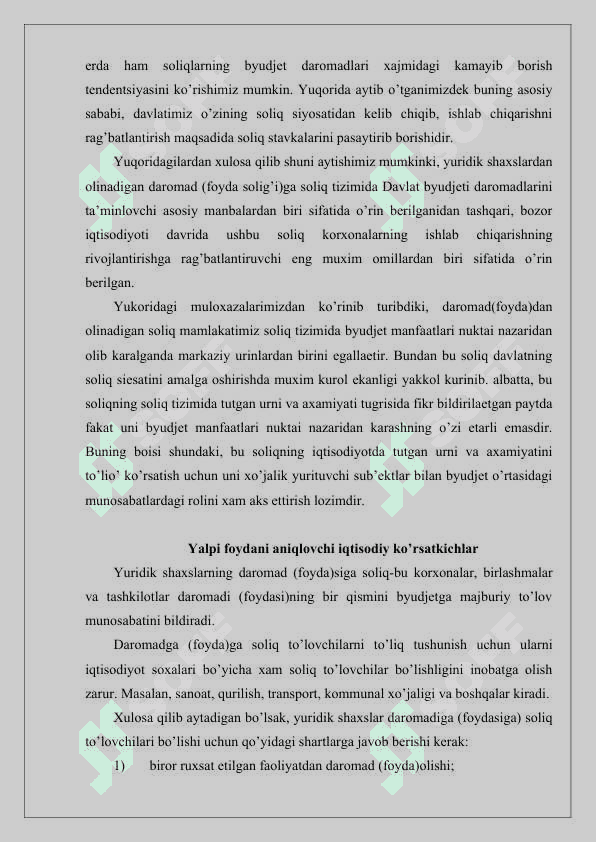 Yuridik shaxslarning daromad (foyda) solig’ini prognozlash 6