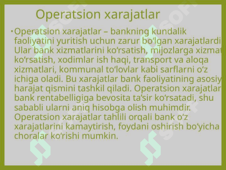 Bank Harajatlari hisobi 6