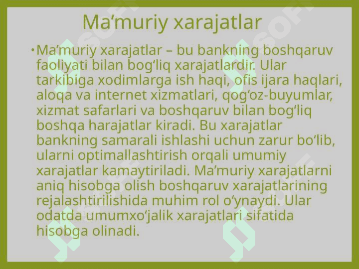 Bank Harajatlari hisobi 8