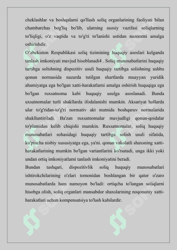 SOLIQ MUNOSABATLARNING SUBYEKTLARI ULARNING HUQUQLARI VA MAJBURIYATLAR 4