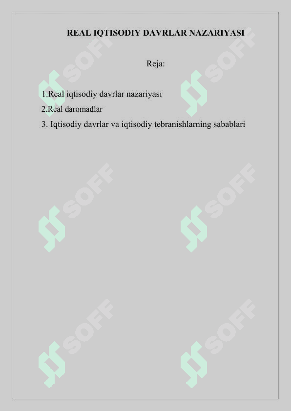 REAL IQTISODIY DAVRLAR NAZARIYASI 2