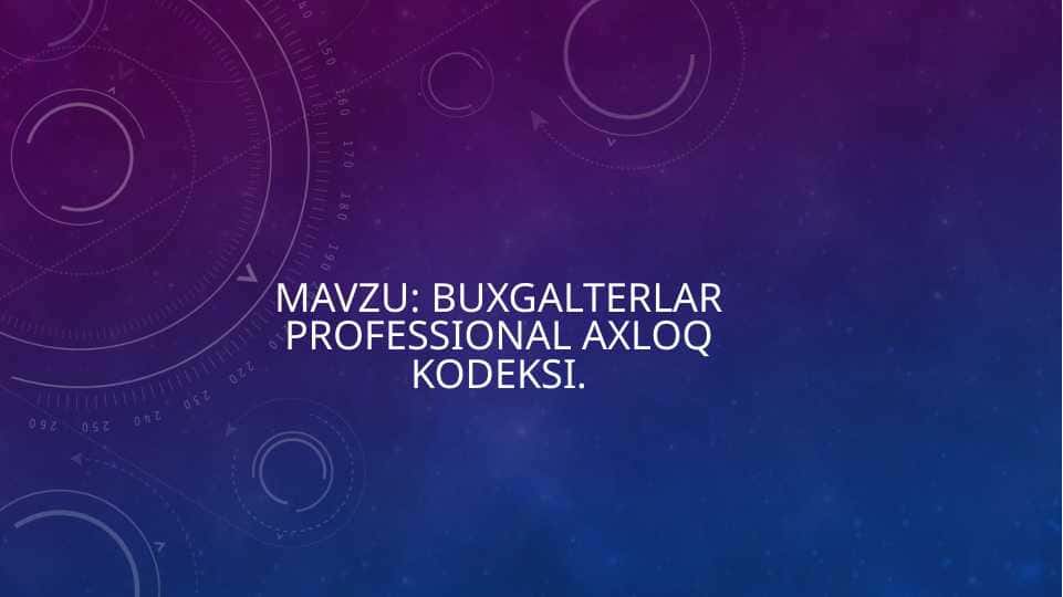 Buxgalterlar professional axloq kodeksi.
