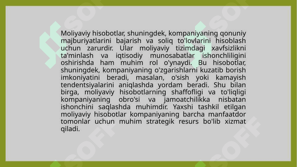 Mavzu:  Moliyaviy hisobotning konseptual asoslari. 4