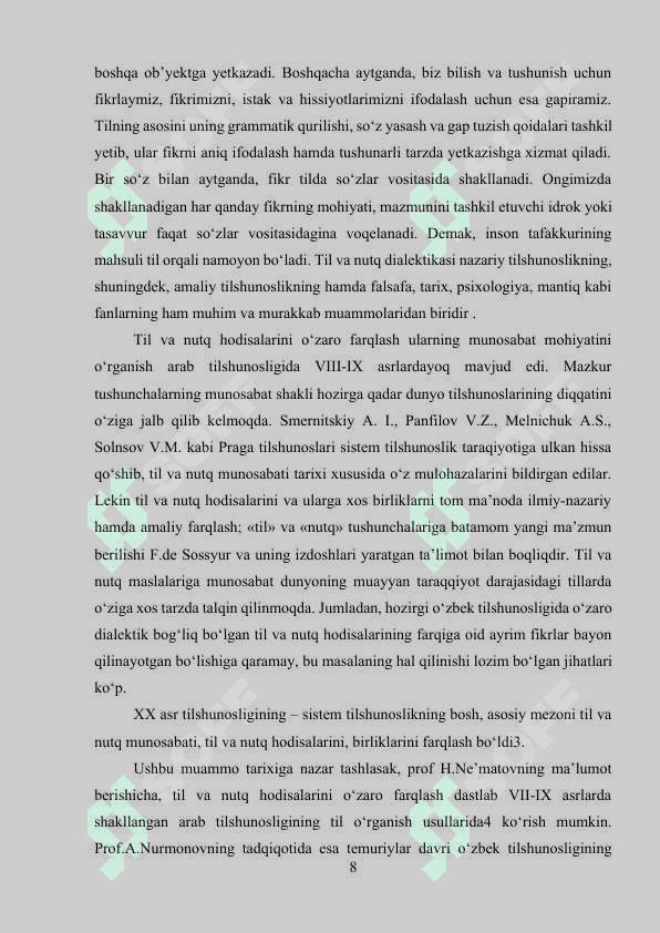 Til va ong munosabatlari 8