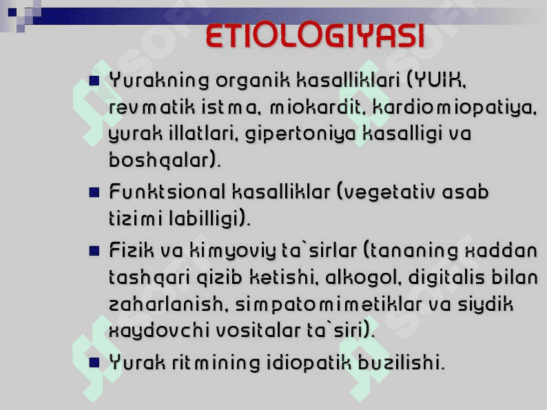 Yurаk аritmiyasi va blokadasi 3