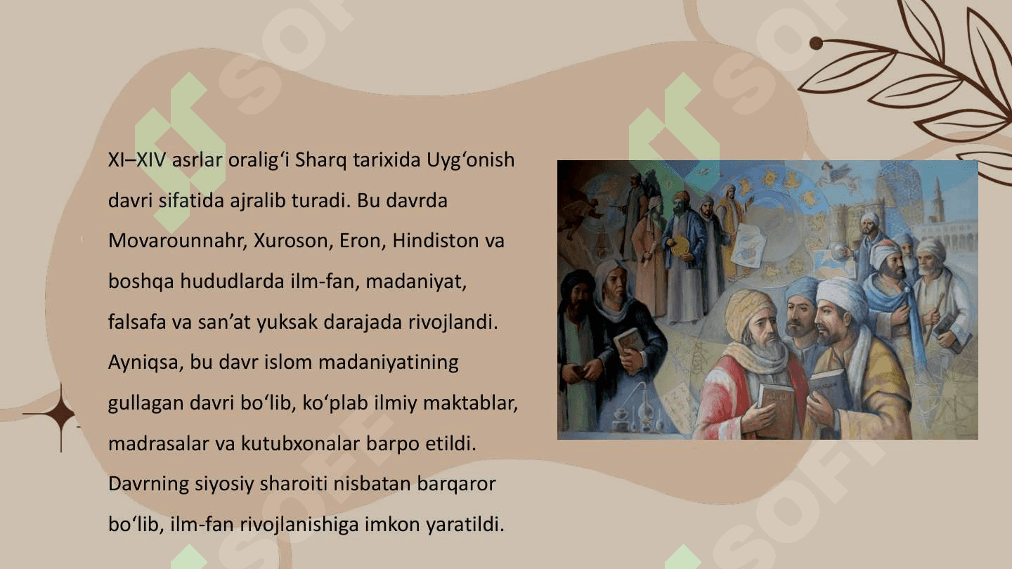 XI XIV asrlarda Sharq uyg'onish davridagi mutaffakirlarning pedagogik qarashlari 2