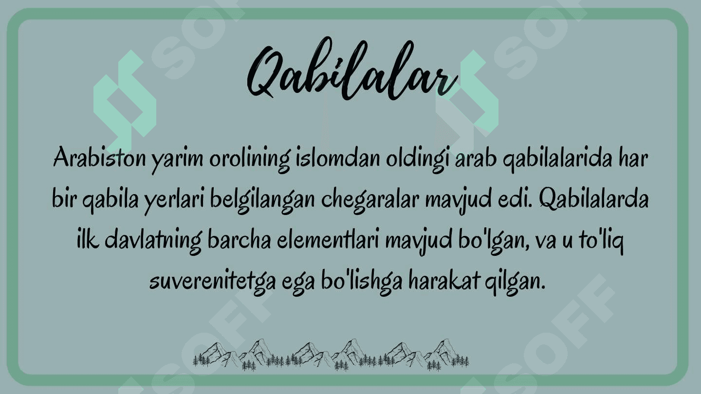 Islom davridan oldingi paytda Arabiston yarimorolidagi vaziyat 4