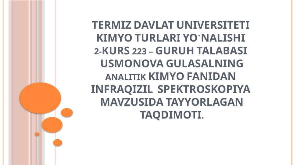 INFRAQIZIL SPEKTROSKOPIYA