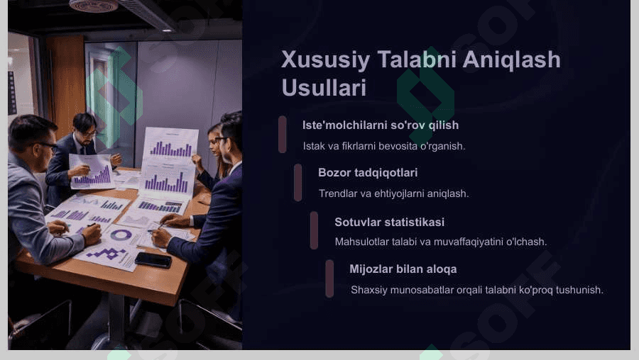 Xususiy talab va bozor talabi 7