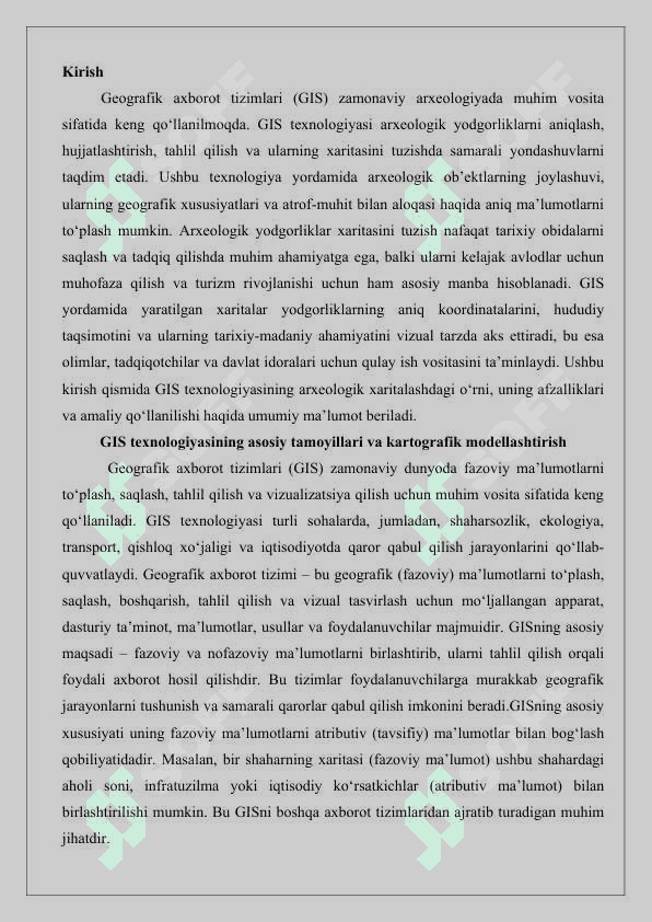 GIS yordamida arxeologik yodgorliklar xaritasini tuzish 2