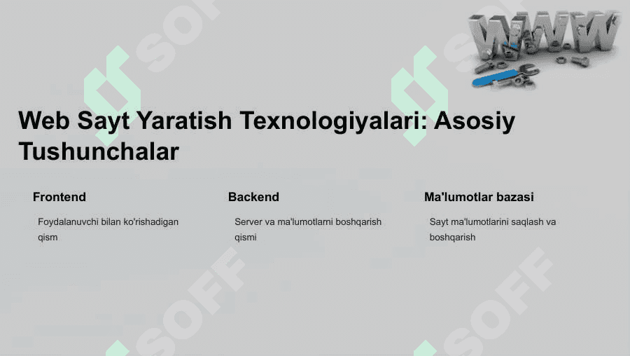 Web texnologiya turlari  (Web1, Web2). Web sayt yaratish  texnologiyasi 6
