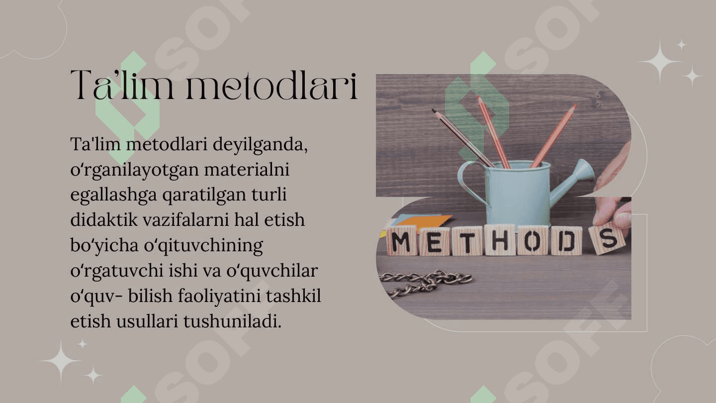 Ta 'lim metodlari va vositalari 3