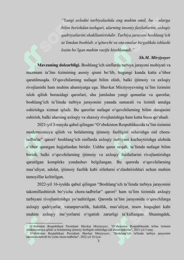Boshlangʻich sinflarda tarbiya jarayoni mohiyati va mazmuni 3