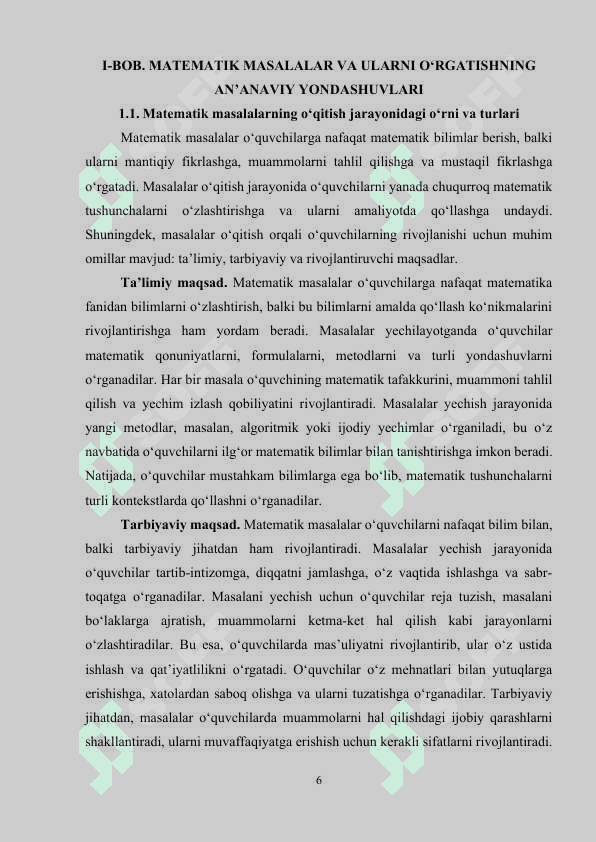 Matematik masalalar yechishda loyihaviy yondashuv 6