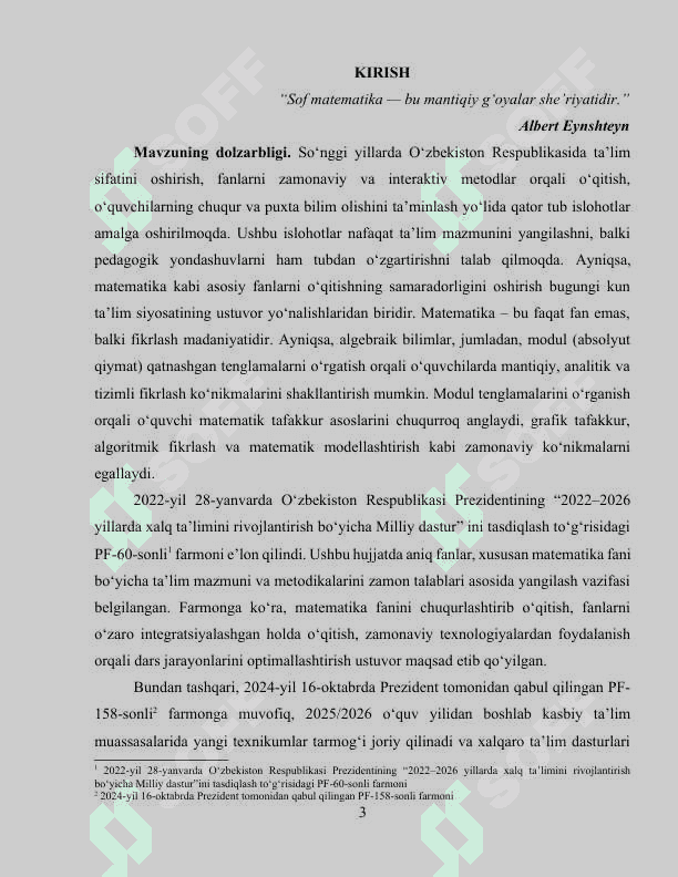 Modul qatnashgan tenglamalarni oʻqitish metodikasi 3
