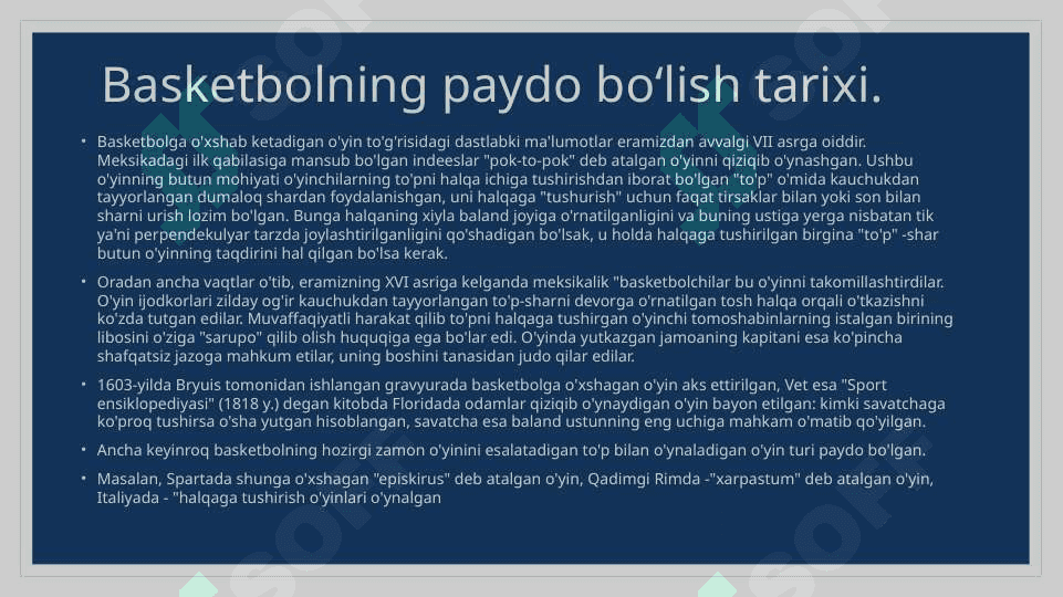 Basketbolning paydo bo'lishi 3