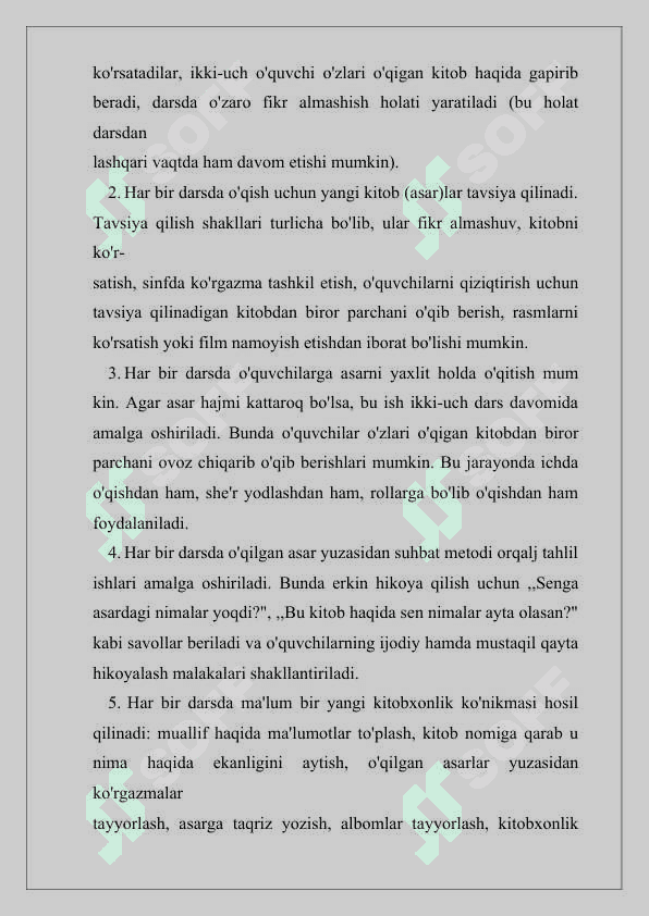 Sinfdan tashqari o’qishda pedagogik texnologiyalarni qollash shakillari va va usullari 5