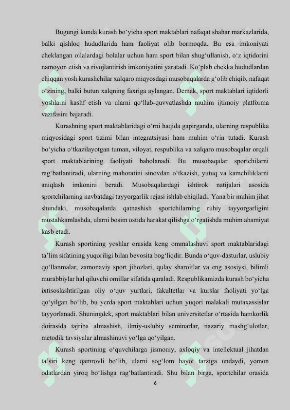 Sport maktablarida kurashchilarni tayyorlashning tashkiliy uslubiy xususiyatlari 6