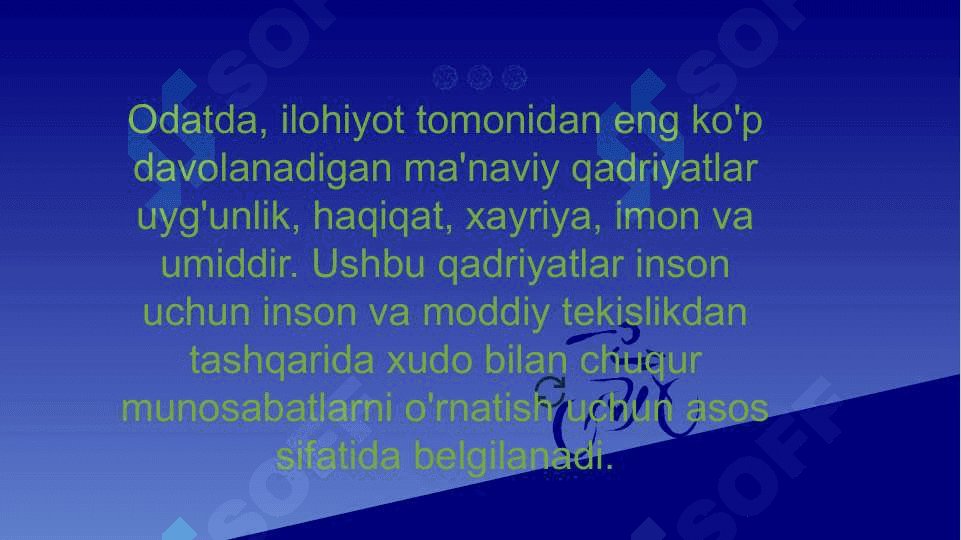Ma'naviy qadriyatlar: xususiyatlari va misollari 4