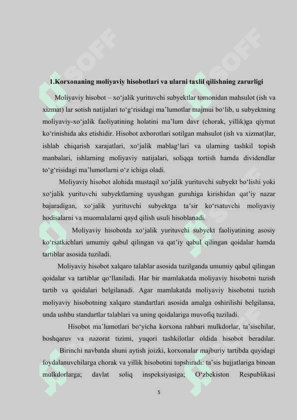 KORXONA MOLIYAVIY HISOBOTLARI VA ULARNING TAHLILI 5