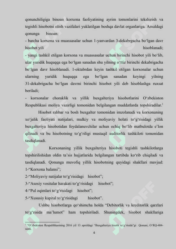 KORXONA MOLIYAVIY HISOBOTLARI VA ULARNING TAHLILI 6