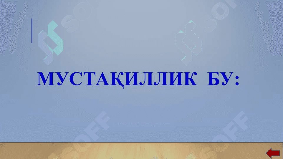 MUSTAQILLIK DAVRI  MA`NAVIYATI 4