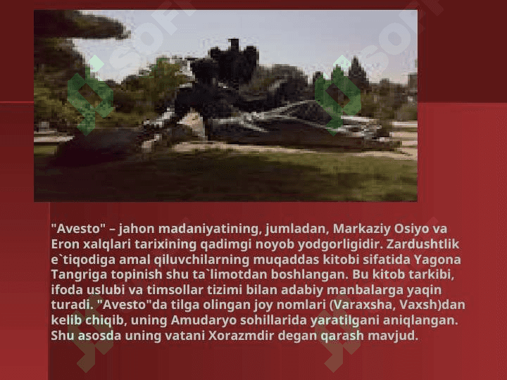Mavzu: “Avesto”- zardushtiylikning asosiy manbai. 4