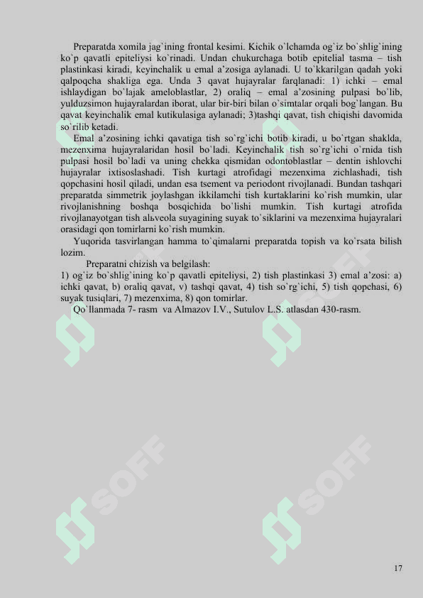 HAZM TIZIMI. OG`IZ BO`SHLIG`I 5