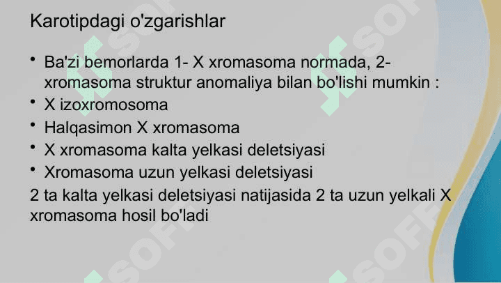 Shershevskiy-Terner sindromi Etiopatogenezi, klinikasi, diagnostika va davolash 4