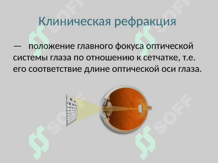 Физическая и клиническая рефракции. Аккомодация. Пресбиопия. Астигматизм. Назначение очков 4