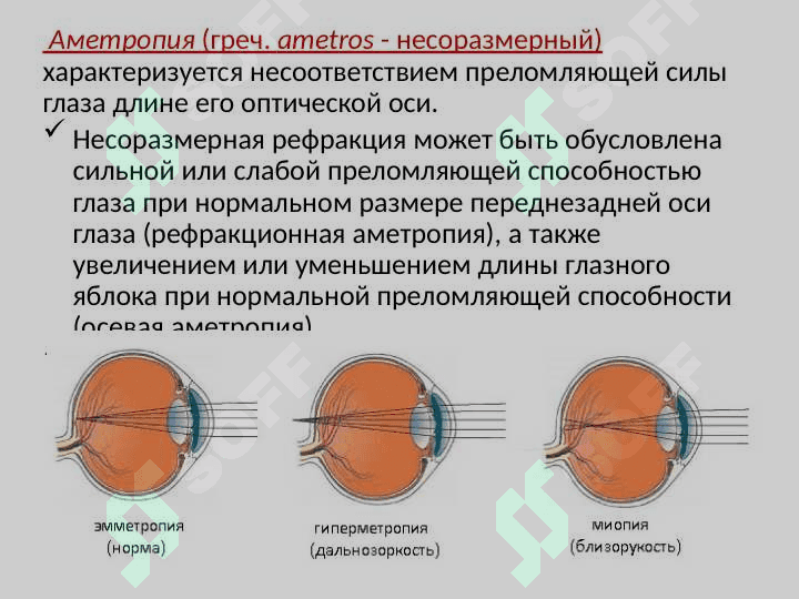 Физическая и клиническая рефракции. Аккомодация. Пресбиопия. Астигматизм. Назначение очков 7