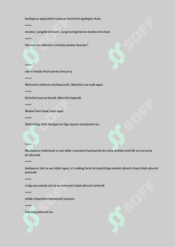 biznesda boshqaruv hisobi test 2