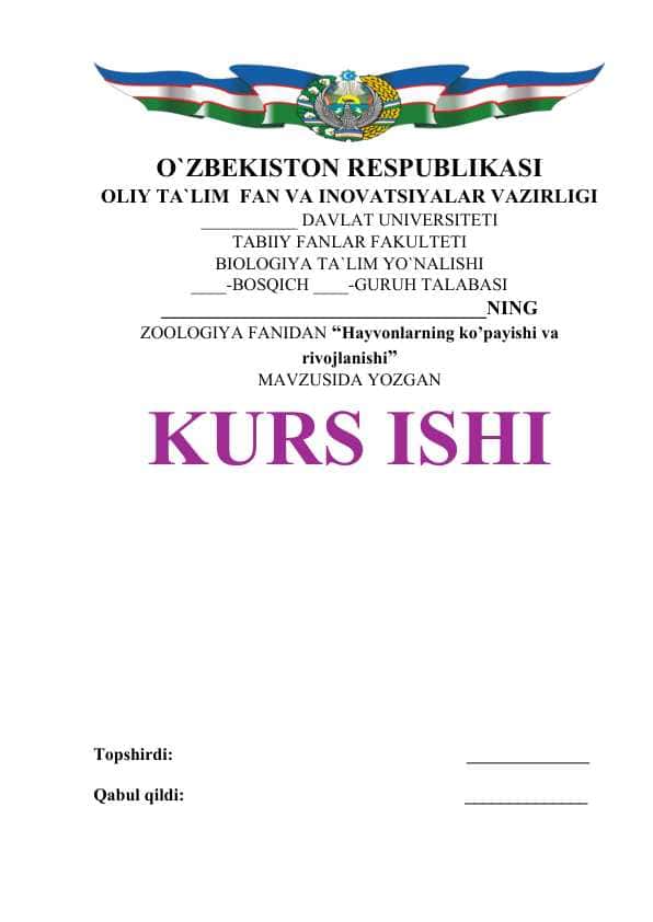Hayvonlarning ko’payishi va rivojlanishi
