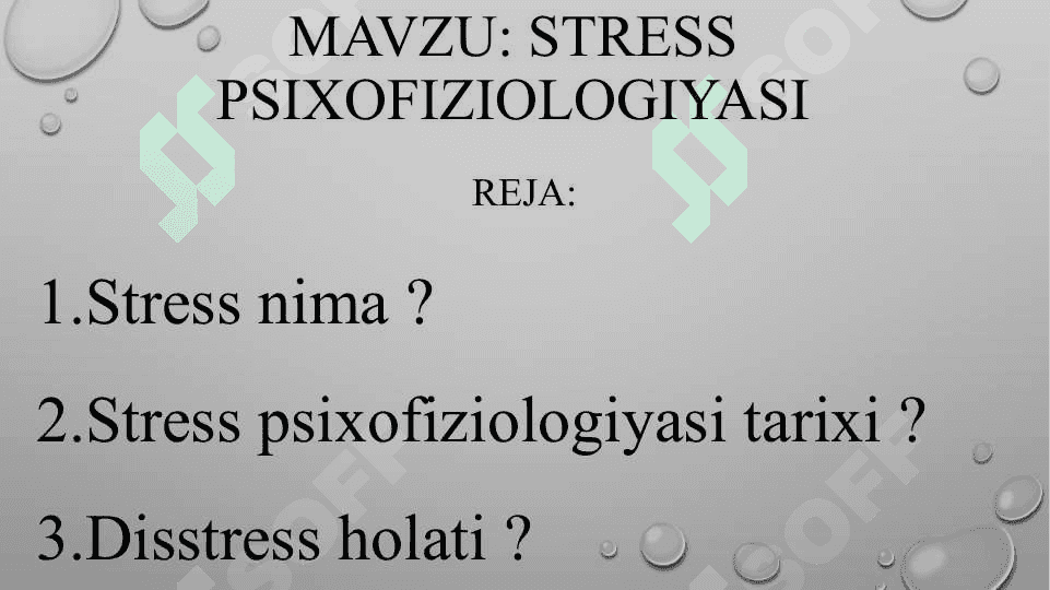 Stress psixofiziologiyasi 2