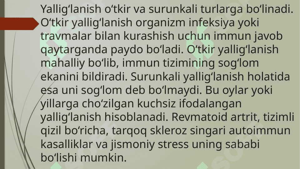 Surunkali yallig’lanish 3