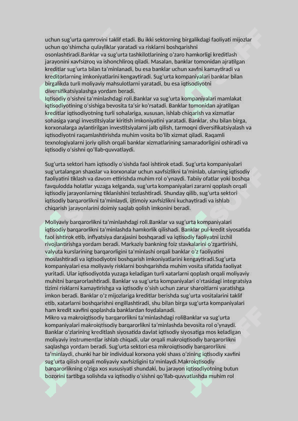 Banklar va sug‘urta tashkilotlari o’rtasidagi munosabatlarni rivojlantirishning zamonaviy yo’llari 6