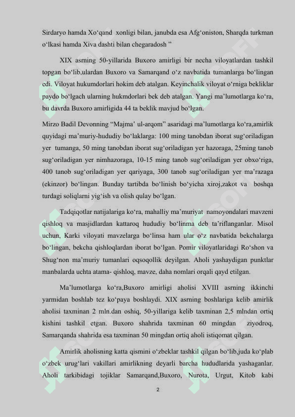 Buxoro amirligida shaharlar hayoti va hunarmandchilik 3