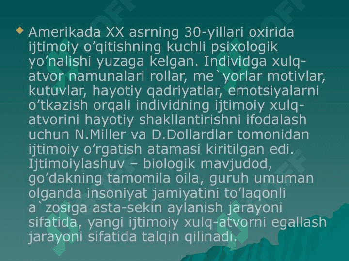 Ijtimoiylashuv muammosi sifatida bola psixik rivojlanishining ijtimoiy o’rganish nazariyasi 2