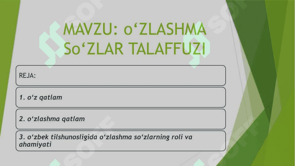 O’ZLASHMA SO’ZLAR TALAFFUZI 2