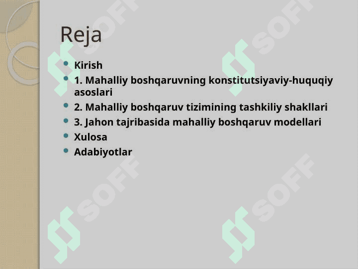 Mahalliy boshqaruvni tashkil etishni konstitutsiyaviy asoslari. 2
