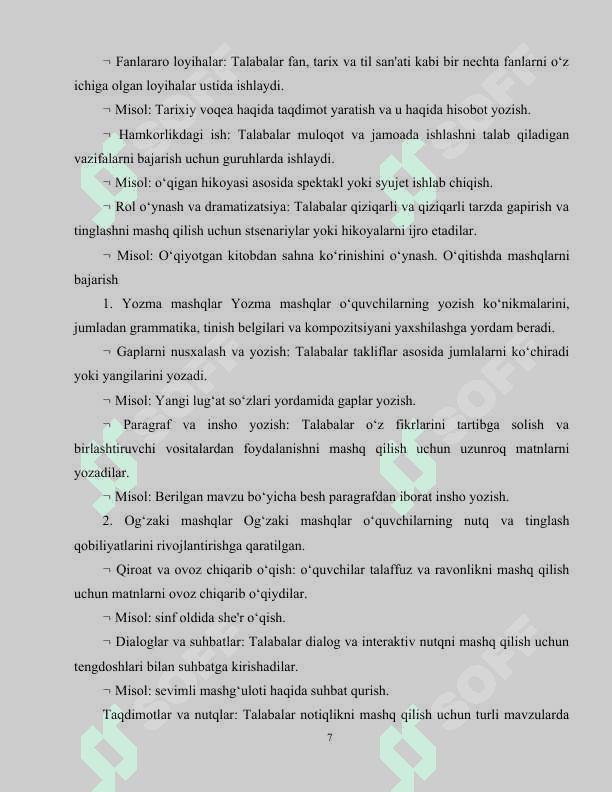 Ona tili darsliklarida berilgan mashqlar ustida ishlash yo‘llari 7