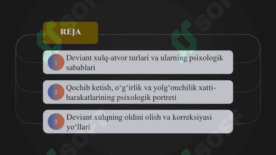 Qochib ketish o‘g‘irlik yolg‘onchilik kabi deviant xulq turlari 2