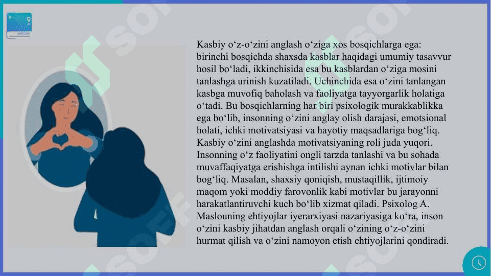 Kasbiy o‘z-o‘zini anglash va o‘zini rivojlantirish mustaqil ish 6