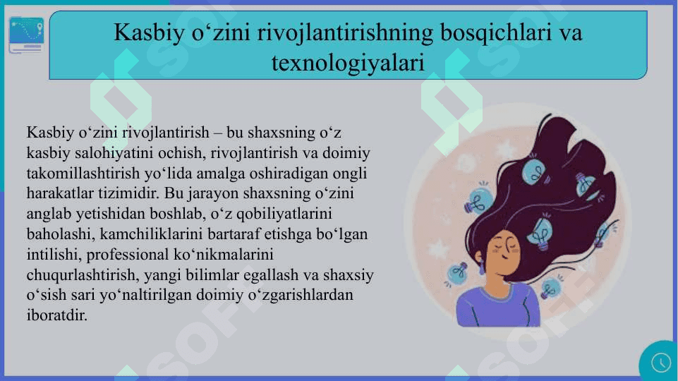 Kasbiy o‘z-o‘zini anglash va o‘zini rivojlantirish mustaqil ish 8