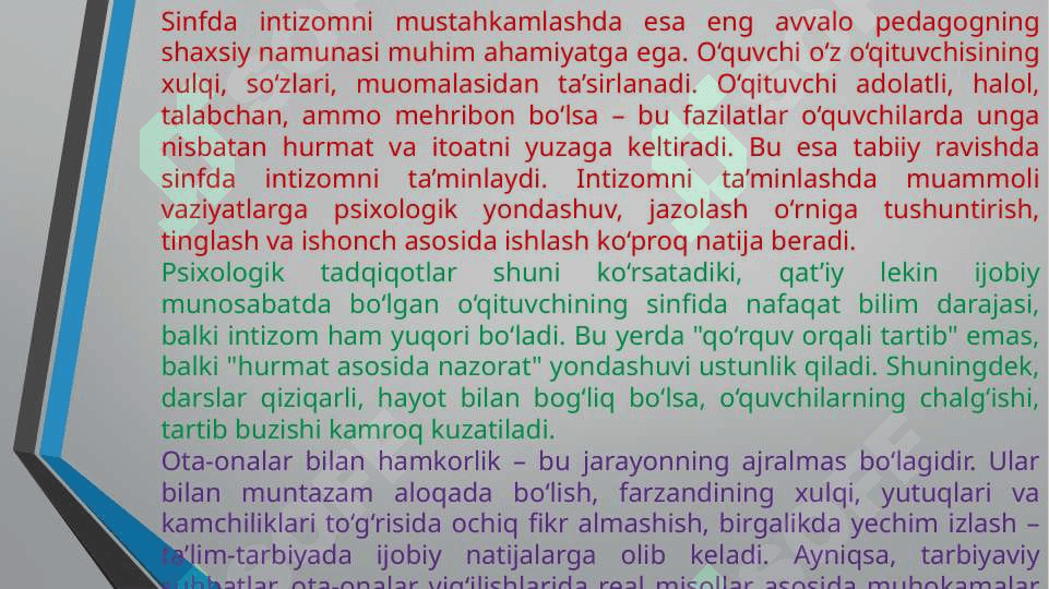 Oʻquvchilar bilim sifatini oshirish va sinfda intizomni mustahkamlash  t.pptx 5