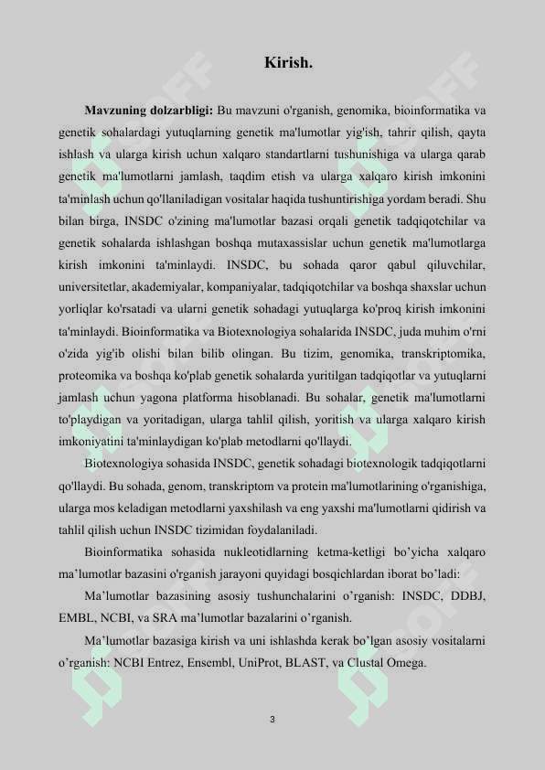 INSDC – nukleotidlarning ketma-ketligi bo’yicha xalqaro ma’lumotlar bazasi..docx 3