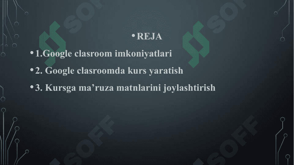 Google Clasroomda online kurs yaratish va talabalarni ulash. 2